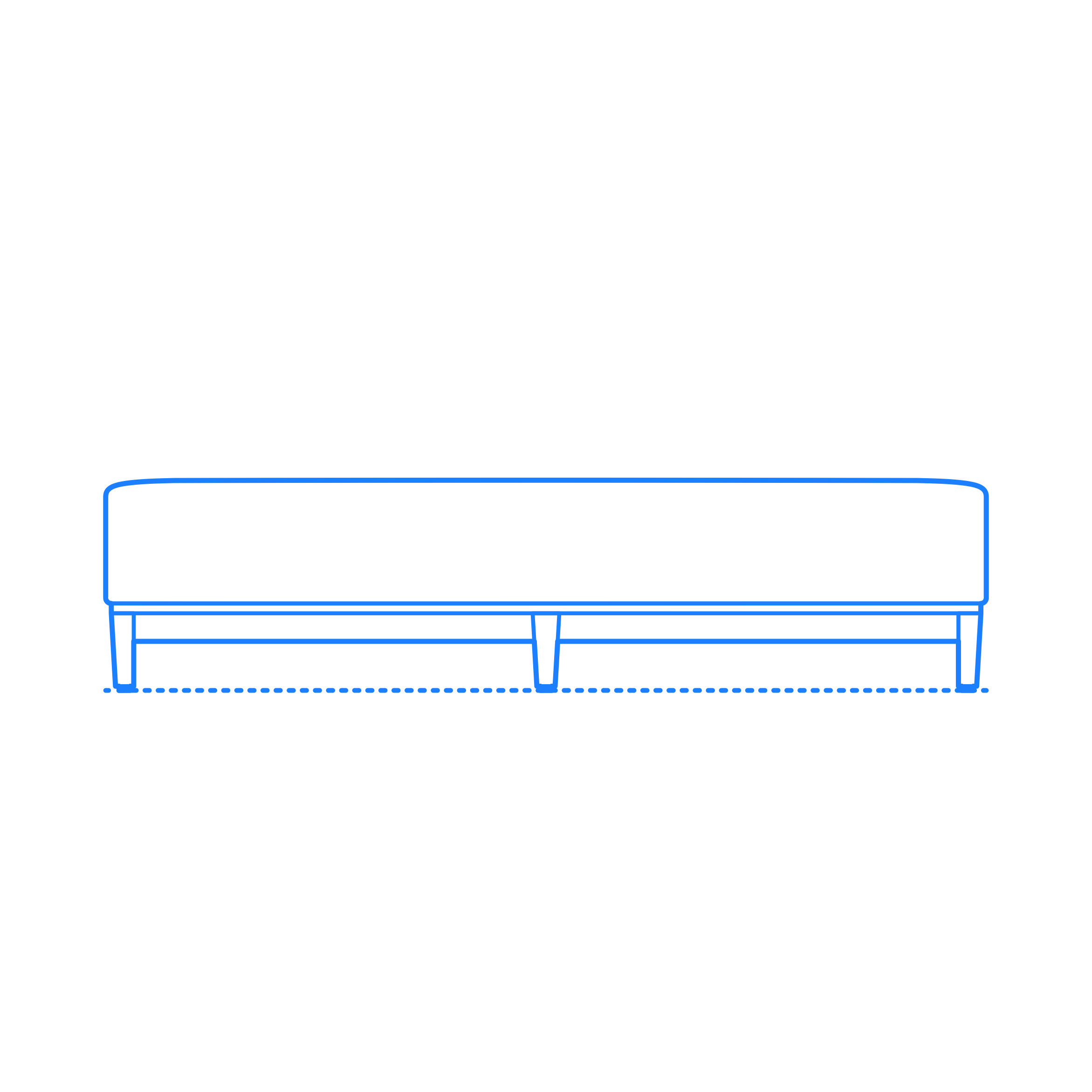 Furniture Benches Brava Platform Bench 3 Seat Line Art Illustration Svg Free Vectors